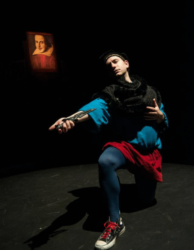 Nic Hamel as Jess with a knife